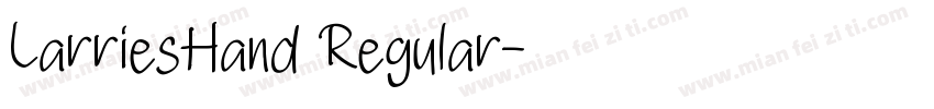 LarriesHand Regular字体转换